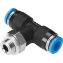 Festo Stainless Steel Threaded-to-Tube Pneumatic Fitting Push In 12 mm Male Connection QST-G1/4-12