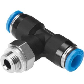Festo Stainless Steel Threaded-to-Tube Pneumatic Fitting Push In 12 mm Male Connection QST-G1/4-12