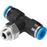 Festo Stainless Steel Threaded-to-Tube Pneumatic Fitting Push In 12 mm Male Connection QST-G1/4-12