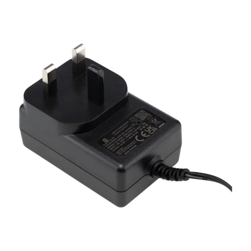 RS PRO AC/DC Adapter UK Plug 30W 24V DC Output Regulated Power Supply 200-8941