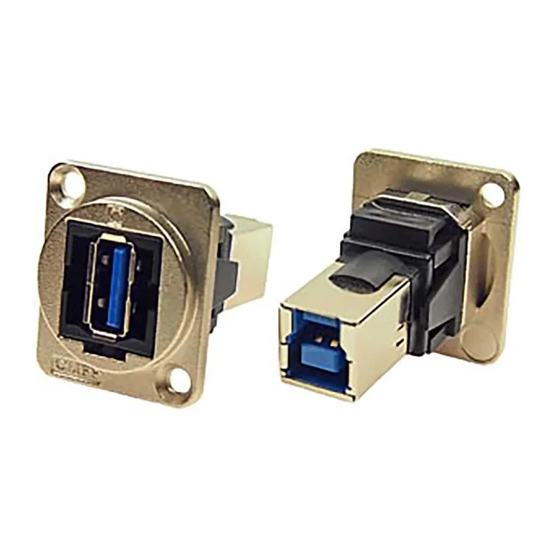 RS PRO Straight Panel Female 1 Port USB Type A to B Feedthrough USB Connector USB 3.0 203-5577