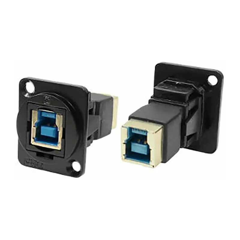 RS PRO Feedthrough USB Connector Panel Mount Female/Female 1 Port USB Type B to B 30V AC 1.8A Screw Termination USB 3.0 IP40