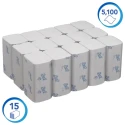 SCOTT Interfolded Paper Towel, 186 x 210 mm Sheet Size, 1 Ply, 5100 Sheets 6637