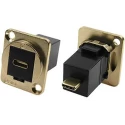 RS PRO Feedthrough USB Connector Straight Panel Female/Male 1 Port USB Type C IP40 30V AC 3A IP40