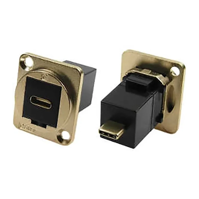 RS PRO Feedthrough USB Connector Straight Panel Female/Male 1 Port USB Type C IP40 30V AC 3A IP40