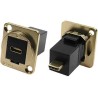 RS PRO Feedthrough USB Connector Straight Panel Female/Male 1 Port USB Type C IP40 30V AC 3A IP40