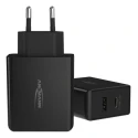 Ansmann Regulated AC/DC Adapter 65W Power 20V DC Output, 3A Current 2 Outputs EU Plug 1001-0096