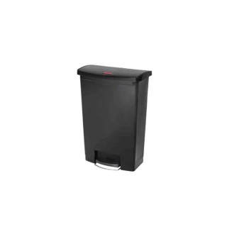 Rubbermaid Commercial Products Waste Bin Slim Jim 90L Black Pedal Resin Container 1883615
