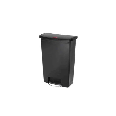 Rubbermaid Commercial Products Waste Bin Slim Jim 90L Black Pedal Resin Container 1883615