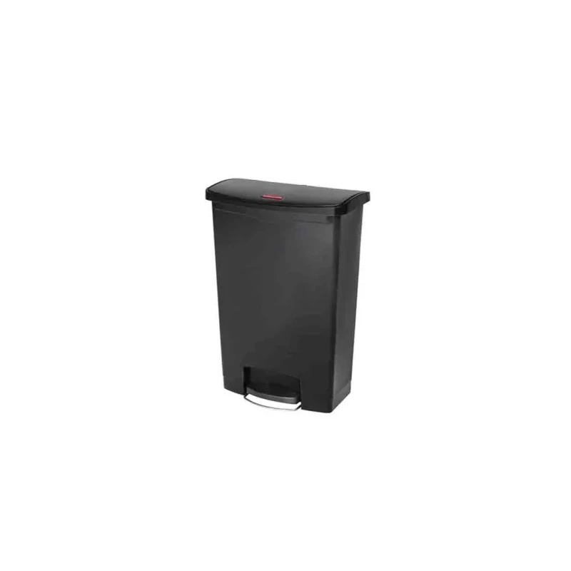Rubbermaid Commercial Products Waste Bin Slim Jim 90L Black Pedal Resin Container 1883615