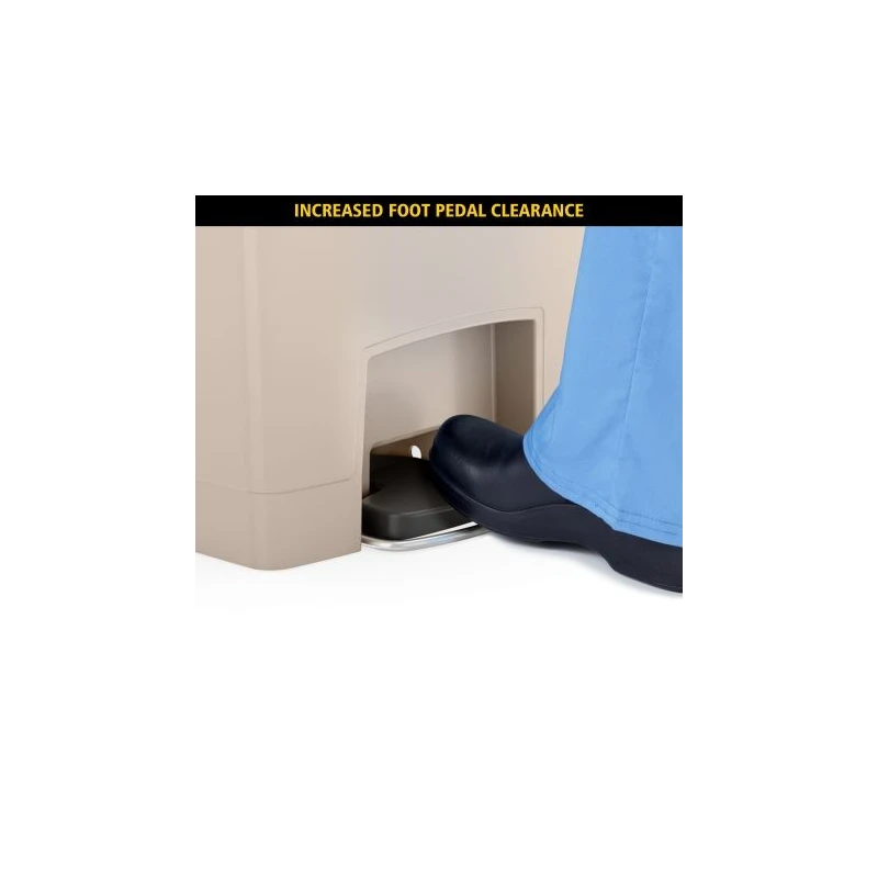 Rubbermaid Commercial Products Waste Bin Slim Jim 90L Black Pedal Resin Container 1883615