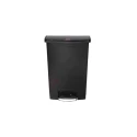 Rubbermaid Commercial Products Waste Bin Slim Jim 90L Black Pedal Resin Container 1883615