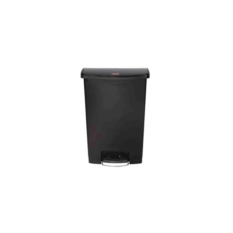 Rubbermaid Commercial Products Waste Bin Slim Jim 90L Black Pedal Resin Container 1883615