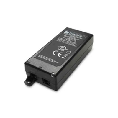 Phihong 60W 1 Port PoE Injector, 100–240V AC Input, 56V DC Output, 1.07A Output Current POE60U-560E