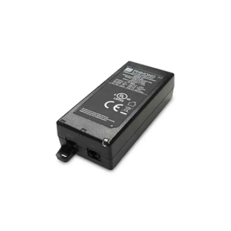 Phihong 60W 1 Port PoE Injector, 100–240V AC Input, 56V DC Output, 1.07A Output Current POE60U-560E