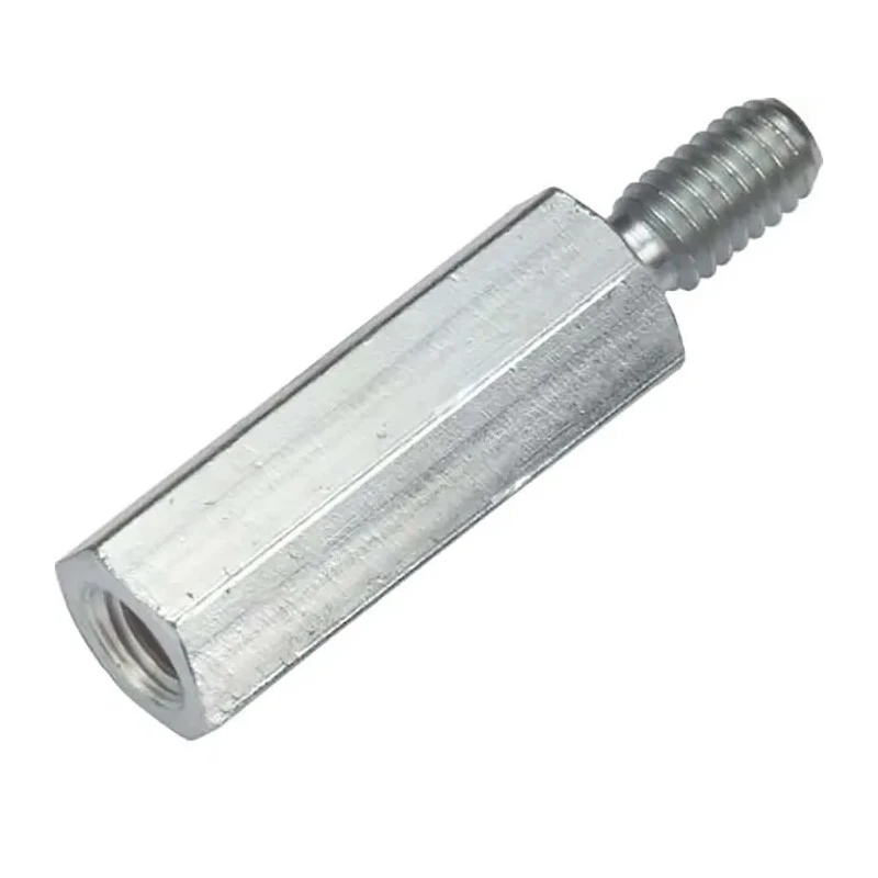 Wurth Elektronik Standoff M3 Steel Hex Shape, 28 mm Body Length, 6 mm Stud Length, Gloss Zinc Finish 971280321