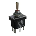 RS PRO Toggle Switch, PCB Mount, On-Off-On Operation, DPDT, Solder Terminal, Brass Actuator, 250V AC, 12A, IP68, 206-6976