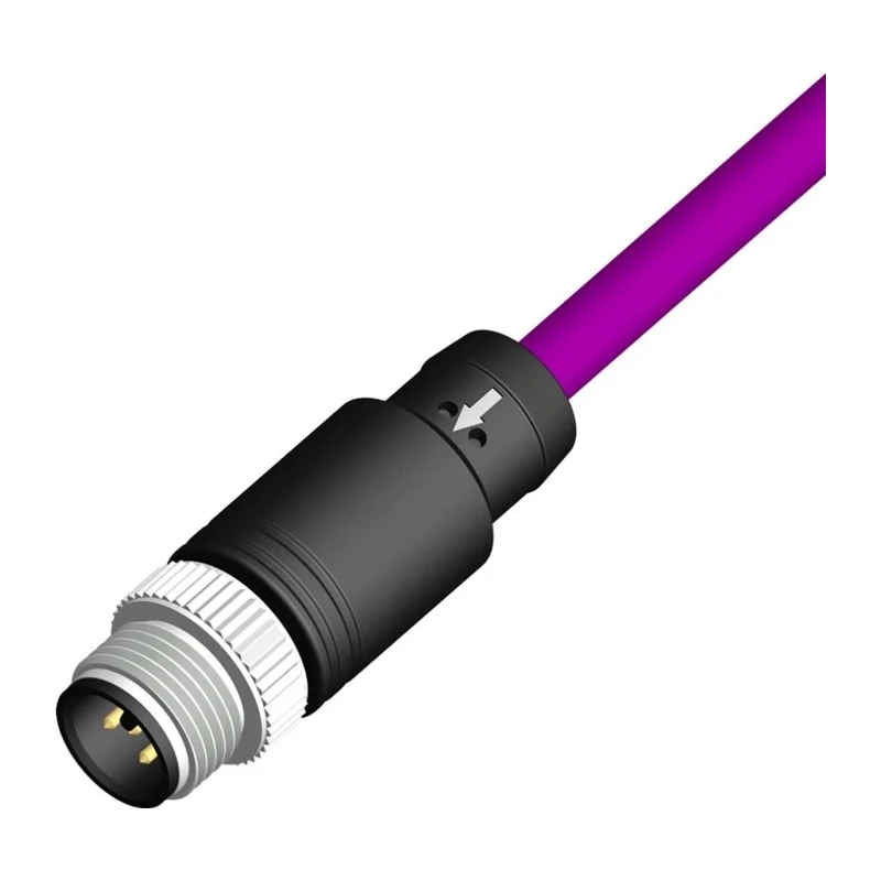 RS PRO Sensor Actuator Cable Male 5 Way Straight to Male Straight Unterminated 5 m 60V IP67 206-7637