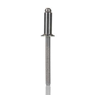 RS PRO Stainless Steel Dome Head Countersunk Blind Rivet 4 mm Diameter, 14 mm Length, Grip 8-10 mm, DIN 7337 206-5463