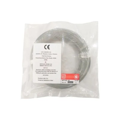 RS PRO Grey Hook Up Wire, 24 AWG, 1/0.51 mm Core Strands, 50 m Length, Ethylene Tetrafluoroethylene Insulation 207-7127