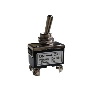 RS PRO Toggle Switch Panel Mount On-Off DPST Screw Terminal 10A 250V ac 206-6992