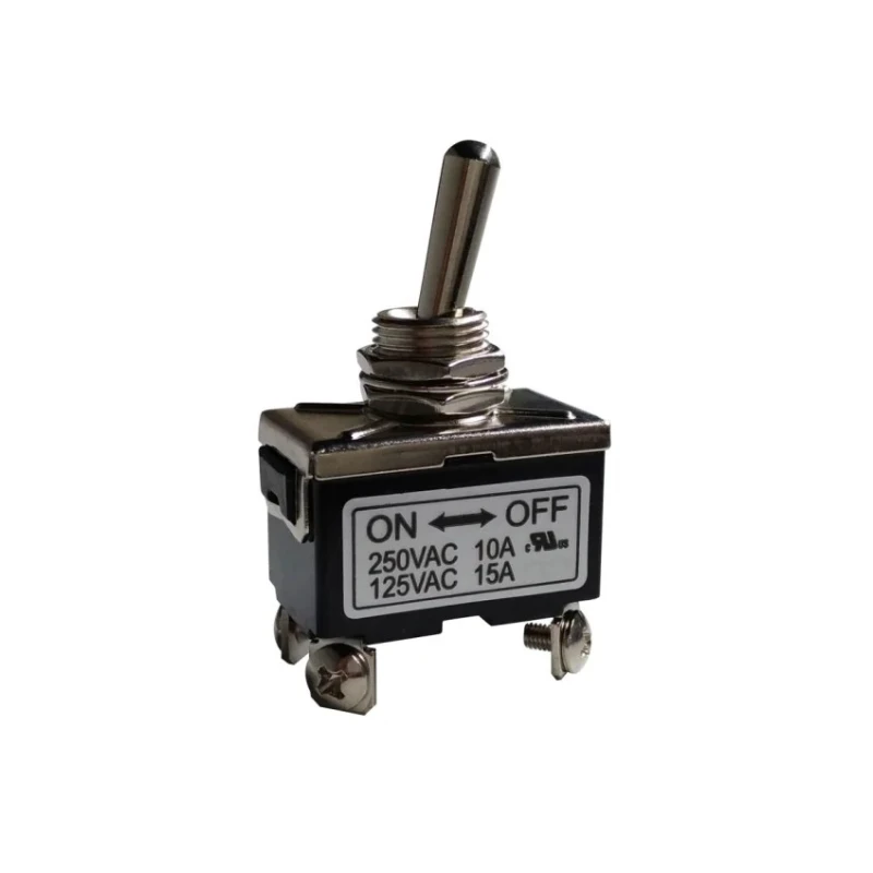 RS PRO Toggle Switch Panel Mount On-Off DPST Screw Terminal 10A 250V ac 206-6992