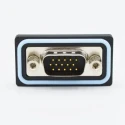 Norcomp HDF 15 Way Straight 2.29 mm Pitch PCB D-Sub Connector with 4 to 40 Screw Lock Male HDF-S15-103L011