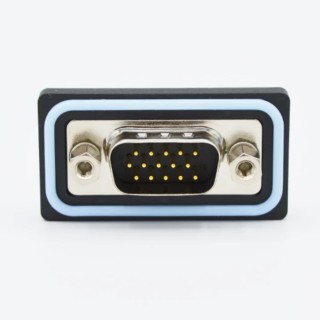 Norcomp HDF 15 Way Straight 2.29 mm Pitch PCB D-Sub Connector with 4 to 40 Screw Lock Male HDF-S15-103L011