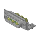 FCT from Molex 173107 3 Way Right Angle PCB D-Sub Connector Female 6.86 mm Pitch 20A Current FM3W3P-1343 / 1731070641