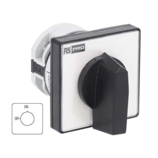 RS PRO Cam Switch 2 Position 90°, Knob Actuator 16A, Panel Mount 208-3905
