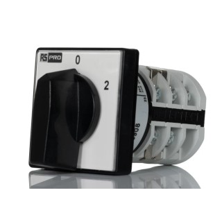 RS PRO 3 Phase, 3 Position 60 ° Rotary Cam Switch Knob Actuator 20 A 690V 208-3908