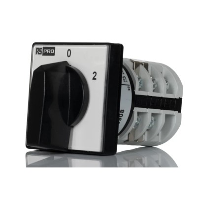 RS PRO 3 Phase, 3 Position 60 ° Rotary Cam Switch Knob Actuator 20 A 690V 208-3908