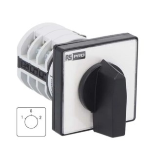 RS PRO 3 Position 60 ° Knob Actuator 20A Cam Switch 3-Phase Panel Mount 690V 5000000 Operations 208-3911