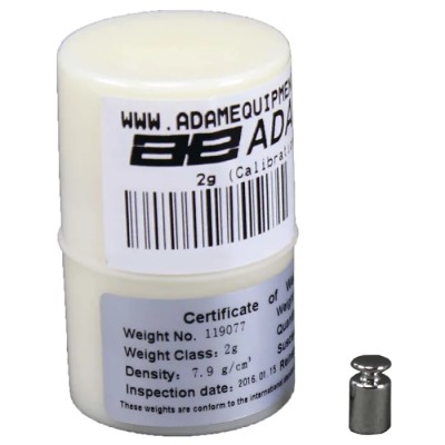 Adam 2 g Stainless Steel Calibration Weight Class M1 M1 2g