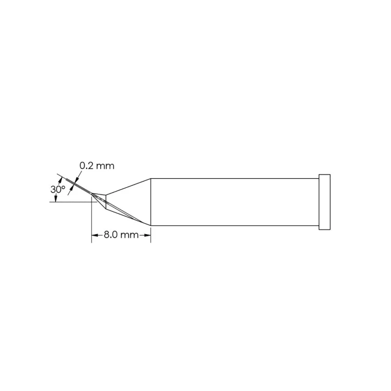 Metcal 8 mm Conical Soldering Iron Tip GT6-CN0002R