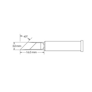 Metcal 16 mm Knife Shaped Soldering Iron Tip 45° Angle GT6-KN0050S