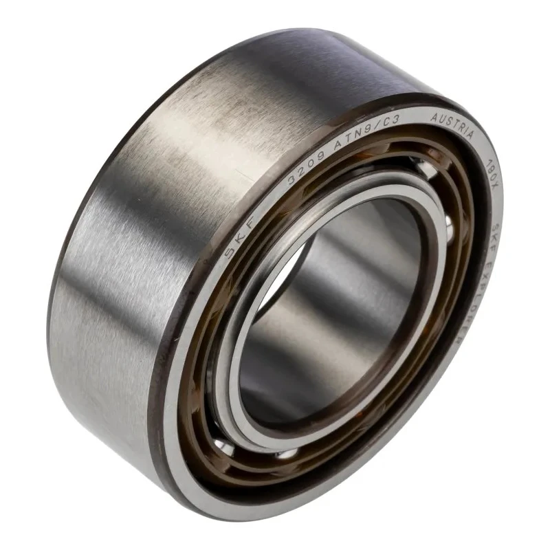 SKF 2 Row Angular Contact Ball Bearing 45 mm ID, 85 mm OD, 30.2 mm Race Width 3209 ATN9/C3