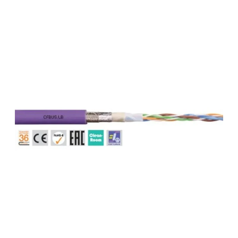 Igus chainflex CFBUS.LB Data Cable 4 Cores 0.38mm² 21 AWG Screened 50 m Purple Thermoplastic Elastomer CFBUS.LB.060 (50m)