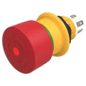 EAO Emergency Stop Push Button Panel Mount 16 mm Cutout 1 NO/1 NC, Twist Release, IP67 IP66 IP69K 61-6451.4277