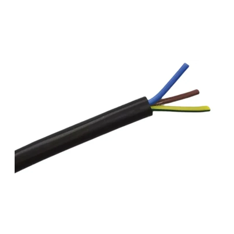 RS PRO 3 Core Power Cable Black 0.75mm² 450V 200°C Silicone Rubber 25 m 210-1250