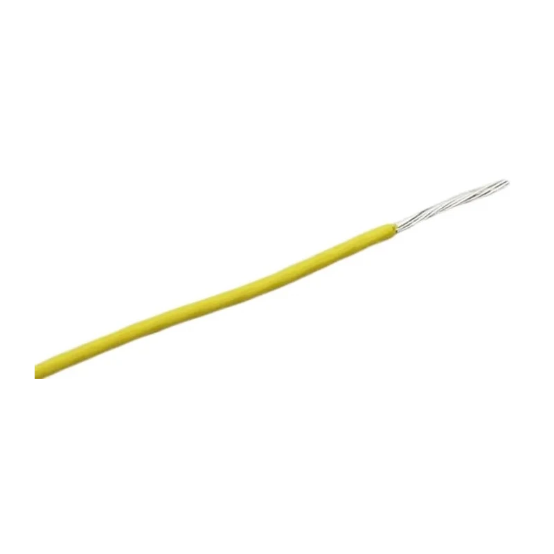 RS PRO Yellow Hook Up Wire, 462x0.08 mm Core Strands, 5 m Length, Silicone Rubber Jacket, 500 V, 200°C Maximum 210-1257