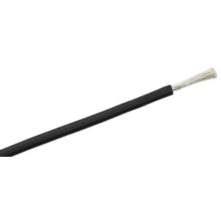 RS PRO Black Hook Up Wire, 199/0.08 mm Core Strands, 5 m Length, Silicone Rubber Jacket, 500V, 200°C Rated 210-1252
