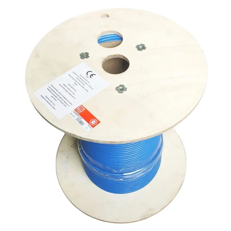 RS PRO Cat6 Ethernet Cable Shielded Screened 100 m Blue Low Smoke Zero Halogen Cat6