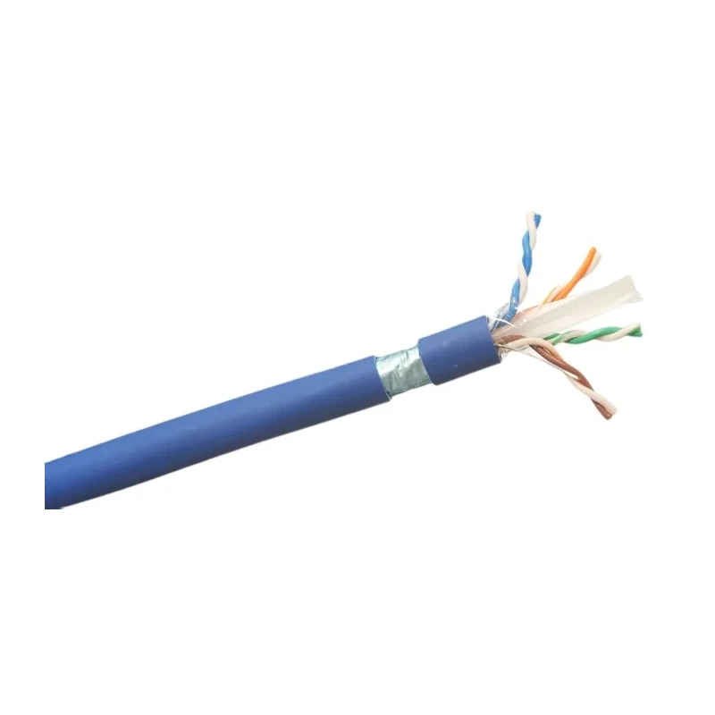 RS PRO Cat6 Ethernet Cable Shielded Screened 100 m Blue Low Smoke Zero Halogen Cat6