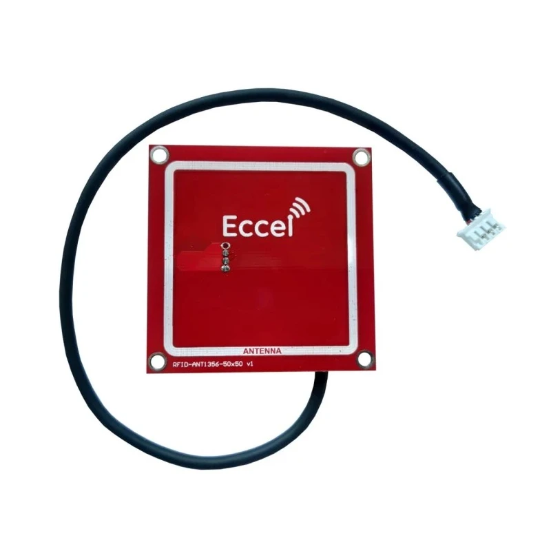 Eccel Technology Ltd RFID Antenna Square 13.56MHz High Frequency with JST PHR-3 Connector Mux ANT 1356-50x50-300