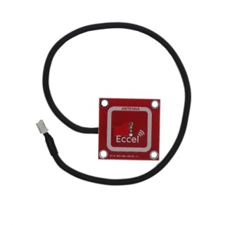 Eccel Technology Ltd Square High Frequency RFID Antenna 13.56MHz 1dBi Gain with JST PHR-3, JST Mux ANT 1356-25x25-300