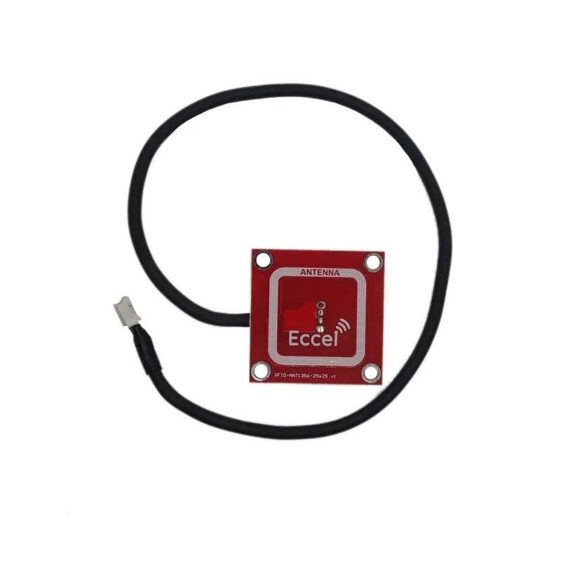 Eccel Technology Ltd Square High Frequency RFID Antenna 13.56MHz 1dBi Gain with JST PHR-3, JST Mux ANT 1356-25x25-300