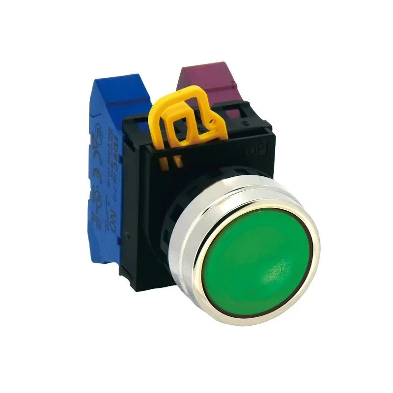 Idec YW4B Series Green Maintained Push Button Head 22 mm Cutout IP65 YW4B