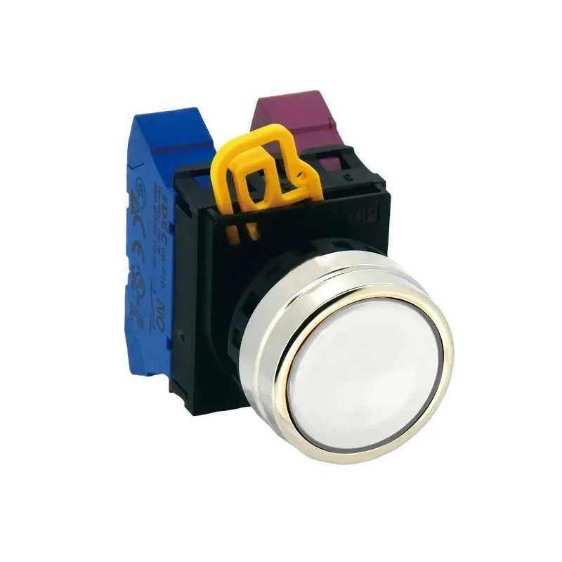 Idec YW4B Series White Maintained Push Button Head 22 mm Cutout Diameter IP65 