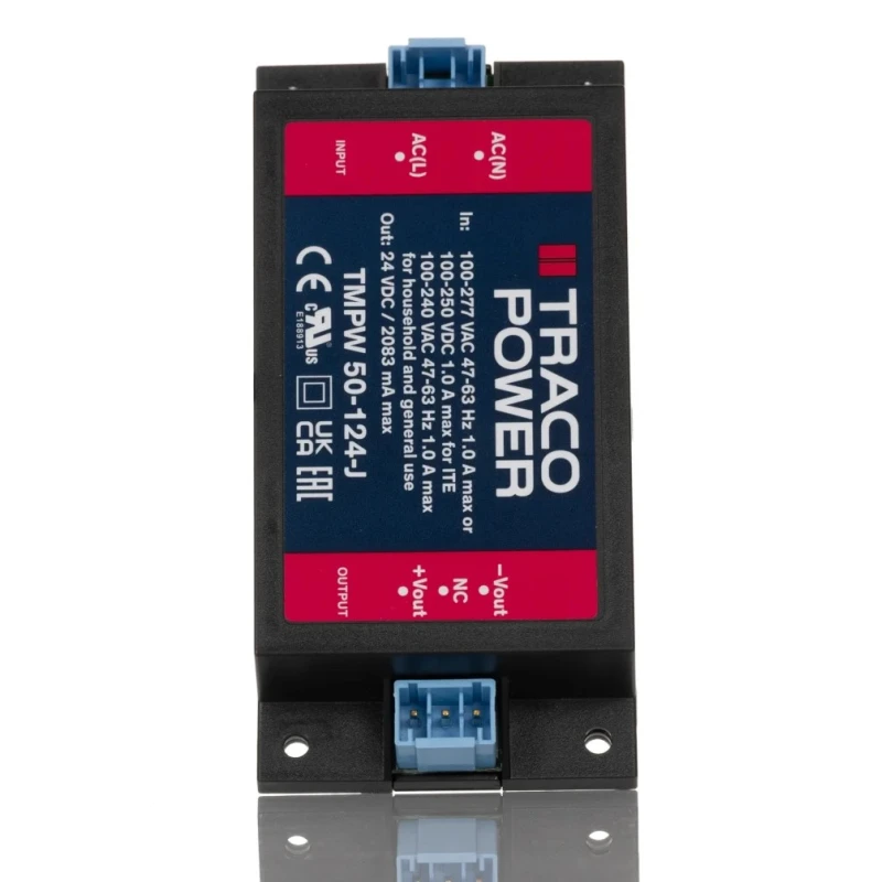 TRACOPOWER Switching Power Supply 2 Output 24V DC, 50W, 90-305V AC Input TMPW 50-124-J